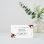 Burgundy Diaper Raffler Visitenkarte (Stehend Vorderseite)