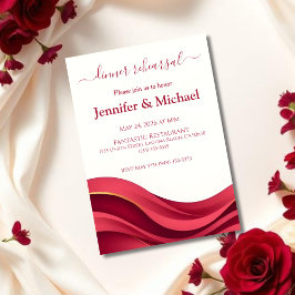 Burgundy Dinner Rehearsal  Einladung