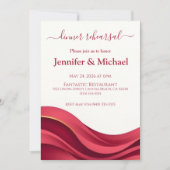 Burgundy Dinner Rehearsal  Einladung (Vorderseite)