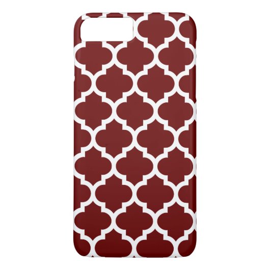 Burgundy DIY BG Weißmarokkanisches Quatrefolie #5 Case-Mate iPhone Hülle (Rückseite)
