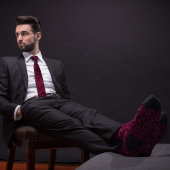 Burgundy Docs, medizinisches Fachpersonal Doodle Krawatte