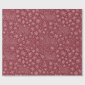 Burgundy Doodle Christmas Sleigh Pattern Geschenkpapier (Flach)