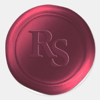 Burgundy Double Monogram Hochzeitwax Siegel