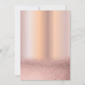 Burgundy Dress Rose Gold Ombre Quinceañera Einladung (Rückseite)