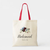 burgundy dusty blue Bridesmaid Tragetasche (Rückseite)