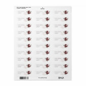 Burgundy Dusty Rose Brautparty Rücksendeadresse (Vorne)