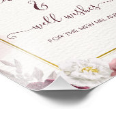 Burgundy Dusty Rose Ratschläge & Wünsche Plakatunt Fotodruck (Ecke)