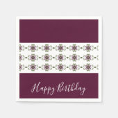 Burgundy Elegant Designer Serviette (Vorderseite)