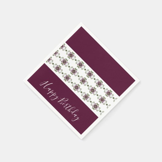 Burgundy Elegant Designer Serviette (Ecke)