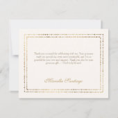 Burgundy Elegant Floral Quinceanera Dankeskarte (Rückseite)