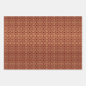 Burgundy Elegant Gold Geometric Arabic Eid Kareem Geschenkpapier Set (Vorderseite)