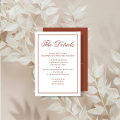 Burgundy Elegante Calligrafy Details UAWG Begleitkarte