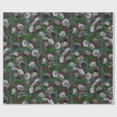 Burgundy Elegante Rose Geschenkpapier (Flach)