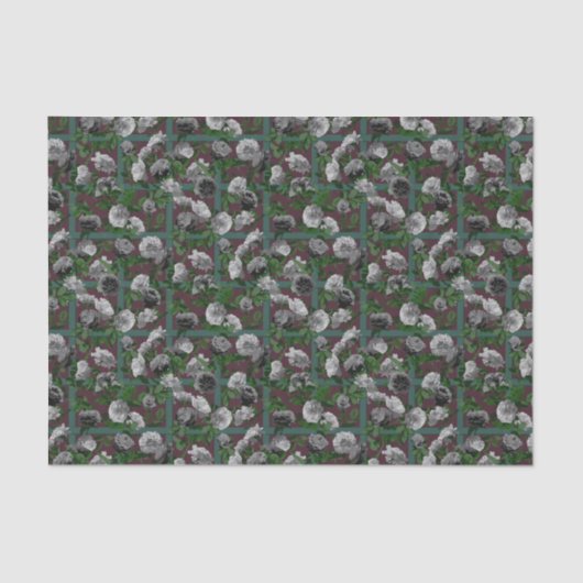 Burgundy Elegante Rose Seidenpapier (Vorderseite)