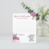 Burgundy Elephant Dusche Neue Elternberatungskarte (Stehend Vorderseite)