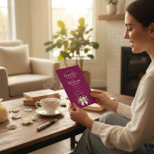 Burgundy Eucalyptus Bow all in one Wedding  Einladung