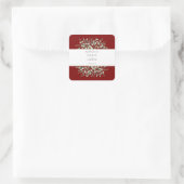 Burgundy Eucalyptus Together Forever Wedding  Quadratischer Aufkleber (Tasche)