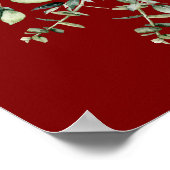 Burgundy Eucalyptus Wedding Willkommen Poster (Ecke)