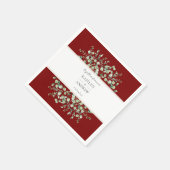 Burgundy Eukalyptus Together Forever Wedding Serviette (Ecke)