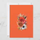 Burgundy Fall Blume Elegantes Skript 40. Geburtsta Einladung (Rückseite)