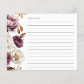 Burgundy Fall Blumenzwiebelkrebskarte Brautparty (Rückseite)