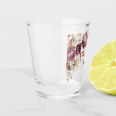 Burgundy Fall Floral Herbst Brautparty Schnapsglas (Links)