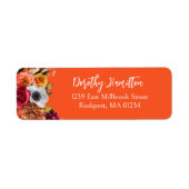 Burgundy Fall Flowers Elegant Script (Vorne)