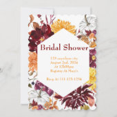 BURGUNDY FALL FOLIAGE BRIDAL SHOWER EINLADUNG (Vorderseite)