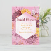 BURGUNDY FALL FOLIAGE BRIDAL SHOWER EINLADUNG (Stehend Vorderseite)