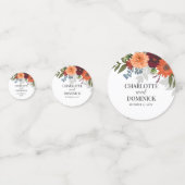 Burgundy Fall Garden Floral Wedding Konfetti (Vorderseiten)