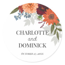 Burgundy Fall Garden Floral Wedding