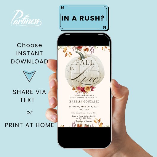 Burgundy Fall Liebe Pumpkin Blumenkolonie Brautpar Einladung