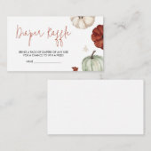 Burgundy Fall Pumpkin Baby Dusche Windel Raffel Begleitkarte (Vorne/Hinten)