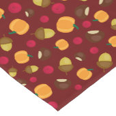 Burgundy Fall Pumpkin Red Berries Pattern Kurzer Tischläufer (Ecke)