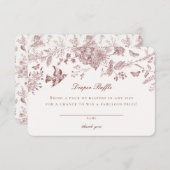 Burgundy Fall Toile De Jouy Diaper Einlage Begleitkarte (Vorne/Hinten)