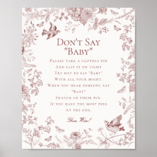 Burgundy Fall Toile De Jouy Dont Say Showspiel Poster