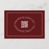 Burgundy Fall Wedding RSVP Online Enclosure Card Begleitkarte (Rückseite)