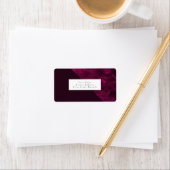 Burgundy-Farbblock Adressaufkleber (Insitu)