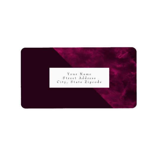 Burgundy-Farbblock Adressaufkleber (Vorne)