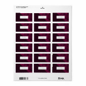 Burgundy-Farbblock Adressaufkleber (Vorne)