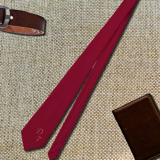 Burgundy Farbe - Ihre Monogramme Krawatte