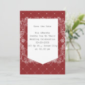 Burgundy-Farbkarte Einladung (Stehend Vorderseite)