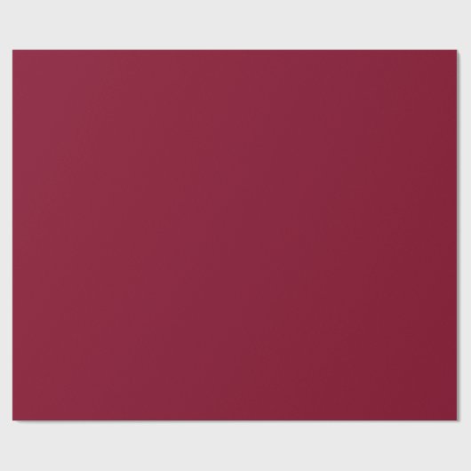 Burgundy Festive Christmas Solid Color  Geschenkpapier (Flach)