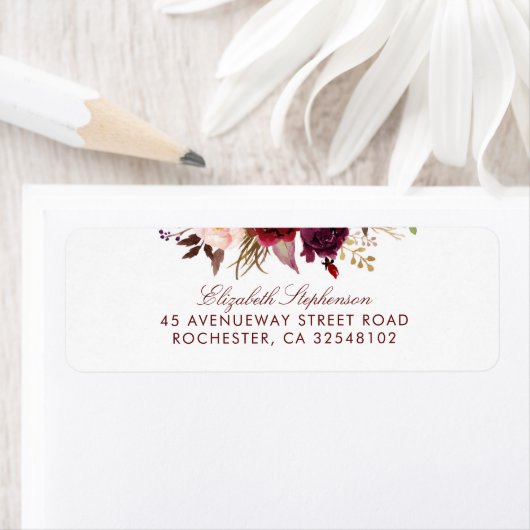 Burgundy Floral (Insitu)