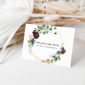 Burgundy Floral and Greenery Vielen Dank Dankeskarte