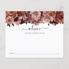 Burgundy Floral Baby Advice für die Eltern zu sein