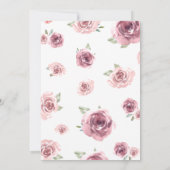 BURGUNDY FLORAL BAPTISM INVITATION EINLADUNG (Rückseite)