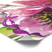 Burgundy Floral Bible Verse Timothy Jugend Poster (Ecke)