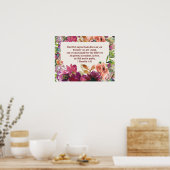 Burgundy Floral Bible Verse Timothy Jugend Poster (Küche)
