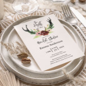 Burgundy Floral Boho Hunt ist über Brautparty Einladung